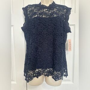 Nanette Lepore Midnight Lace Blouse